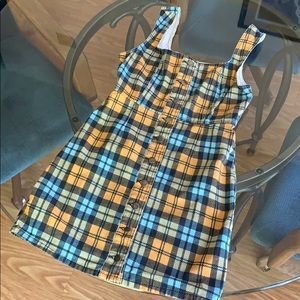 Urban Outfitters Plaid Button Dress